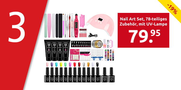 Nail Art Set «Nail UV kit», 78-teiliges Zubehör, mit UV-Lampe