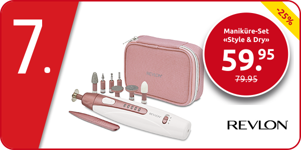 Revlon Maniküre-Set «Style & Dry», rosa/weiss