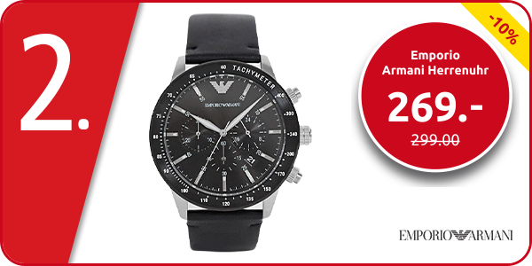 Emporio Armani Herrenuhr, Chronograph, schwarz