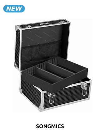 SONGMICS Kosmetikkoffer «Vanity», B 30 x H 19 x T 24 cm, schwarz/silberfarben