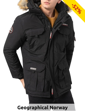 Geographical Norway Herrenparka «Bottle», schwarz