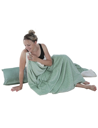 Fleecedecke «Popcorn» 150 x 200 cm, grün