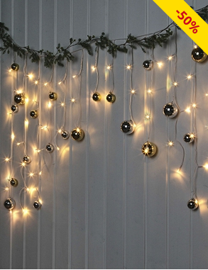 Girlande «Weihnachtskugeln», 70 LEDs, L 140 cm