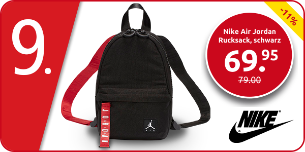 Nike Air Jordan Rucksack, schwarz