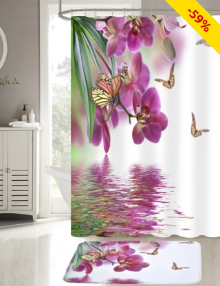 Duschvorhang «Orchid», 180 x 180 cm