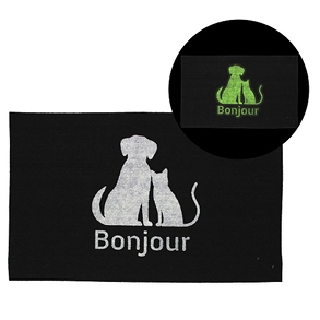 Fussmatte «Cat & Dog», Sujet phosphoreszierend, 45 x 70 cm