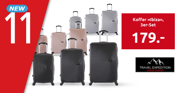 TRAVEL EXPEDITION Koffer «Ibiza», 3er-Set, rosa gold