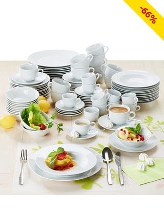 Tafelservice «Luna» für 12 Personen, 96-teilig