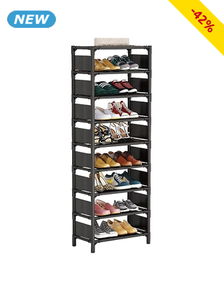 Kleines Schuhregal, 90 x 110 x 28 cm, gris