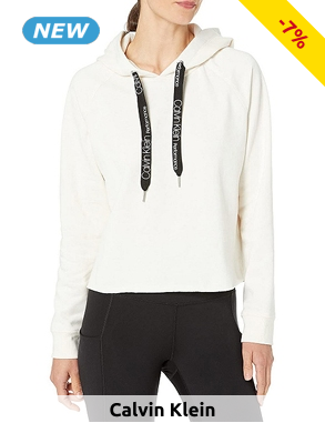 Calvin Klein Damen-Hoodie, ecru