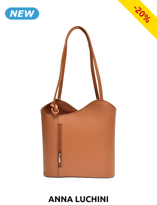 ANNA LUCHINI Handtasche / Rucksack, cognac