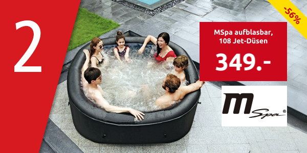 MSpa «Tekapo» aufblasbar, 4 Personen, 108 Jet-Düsen