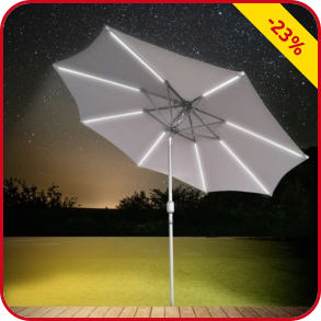 Sonnenschirm LED 270 cm, grau