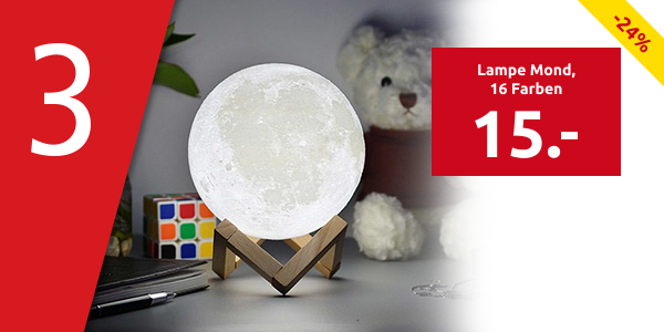 Lampe Mond «Moon Light», 16 Farben, Ø 10 cm