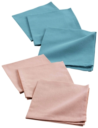 Set, 6 Tischservietten, blau