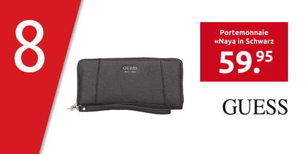 GUESS Portemonnaie «Naya in Schwarz