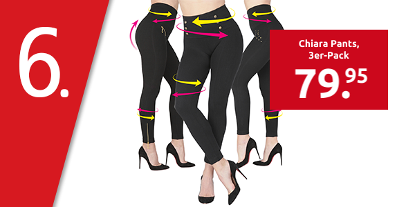 Chiara Pants, 3er-Pack, schwarz