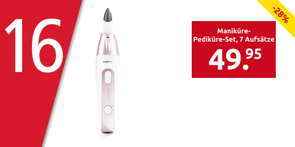 7-in-1 Maniküre- und Pediküre-Set, elektrisch, 7 Aufsätze