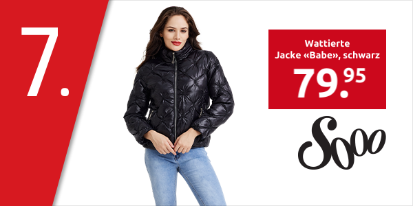 Wattierte Jacke «Babe», schwarz