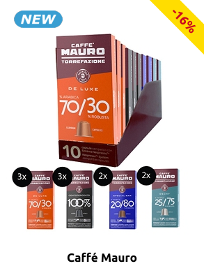 Caffé Mauro, Set mit 100 Kapseln, 4 Sorten Kaffee