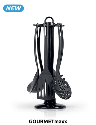 GOURMETmaxx Küchenhelfer-Set, 7-teilig, mit Halterung