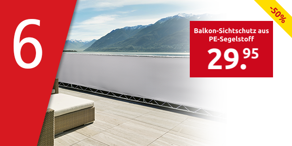 Balkon-Sichtschutz aus PE-Segelstoff