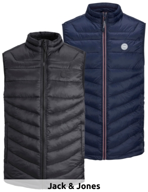 Jack & Jones Steppgilet, schwarz