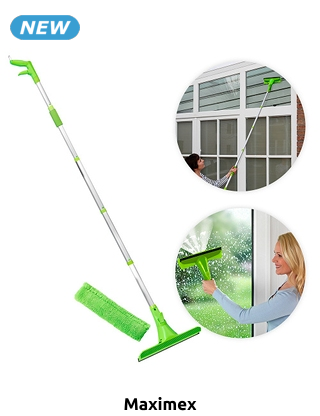 Maximex Fensterwischer mit Sprühfunktion «Maxi», Arbeitshöhe 4,20 m