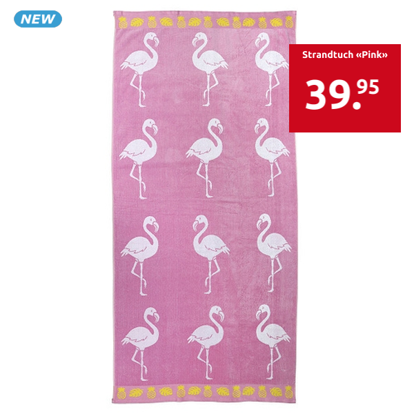 Strandtuch «Pink», 90 x 180 cm