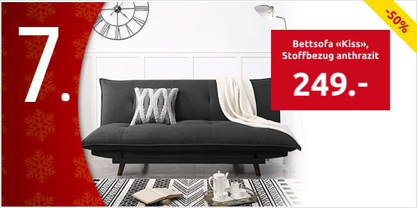 Bettsofa «Kiss», Stoffbezug anthrazit