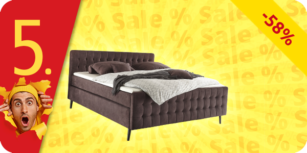 Boxspringbett «Candy» 160 x 200 cm, aubergine