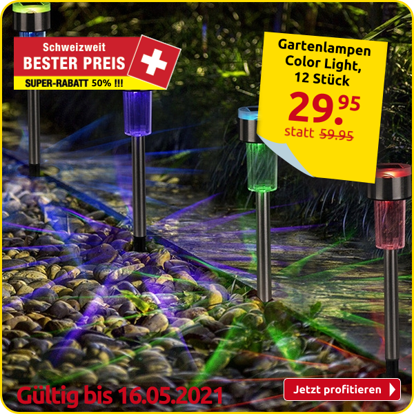 Gartenlampen Color Light, 12 Stück
