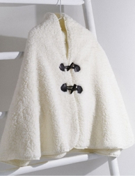 Stola-Fleecedecke, crème