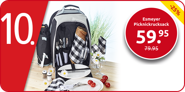 Esmeyer Picknickrucksack «Freetime», 23-teilig für 4 Personen