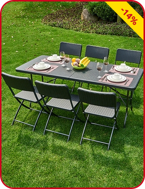 Klapptisch mit 6 Klappstühlen «Fiesta»
