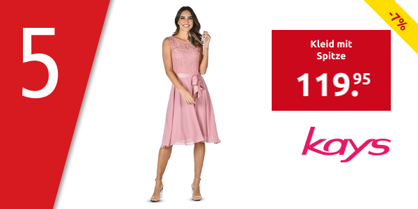 Kleid mit Spitze, altrosa