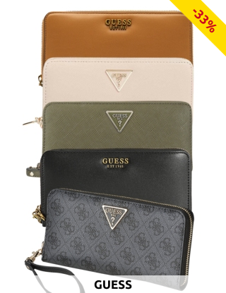 GUESS Portemonnaie «Laurel», schwarz