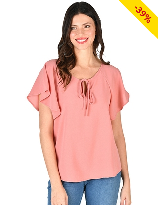 Top mit Raglanärmeln, hellrosa