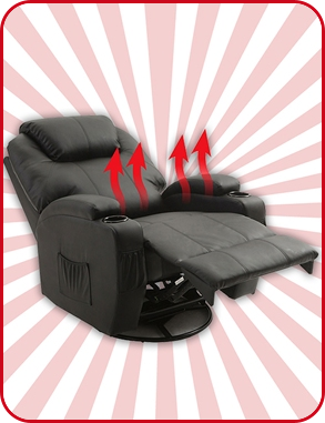 Elektrischer Sessel mit Wärme- und Massagefunktion