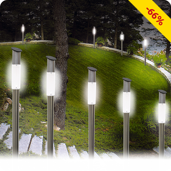 4 Solarlampen-Sticks