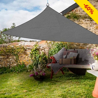 Dreieck-Sonnensegel 3,6 m, grau