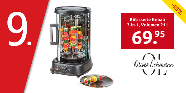 Olivier Lehmann Rôtisserie Kebab 3-in-1, Volumen 21 l