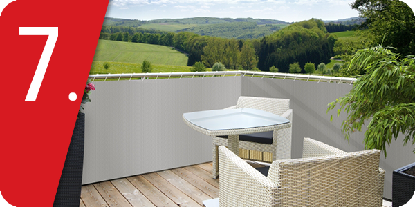 Balkon-Sichtschutz, grau