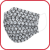 Waschbare Masken für IHN mit Fussballmotiv, 2 Stück