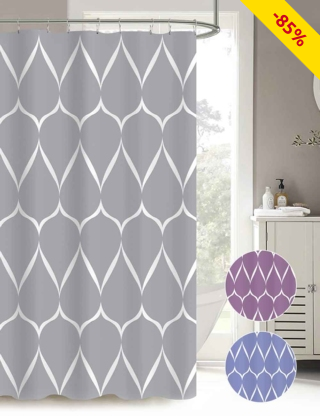 Duschvorhang «Avallon», 180 x 180 cm, grau