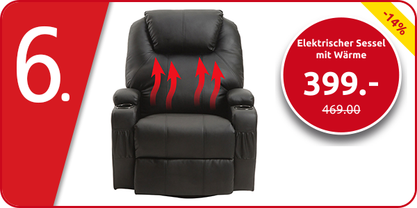Elektrischer Sessel mit Wärme- und Massagefunktion