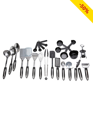 Küchenhelferset, 25er-Set, aus Edelstahl