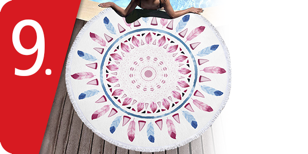 Strandtuch rund «Pluma», Ø 150 cm