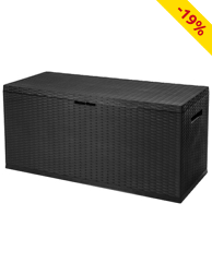 Robuste Kissenbox in Rattan-Optik, 350 l