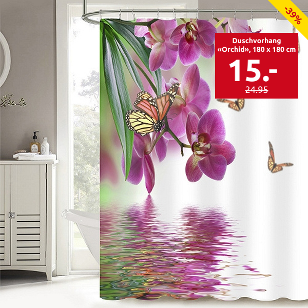 Duschvorhang «Orchid», 180 x 180 cm